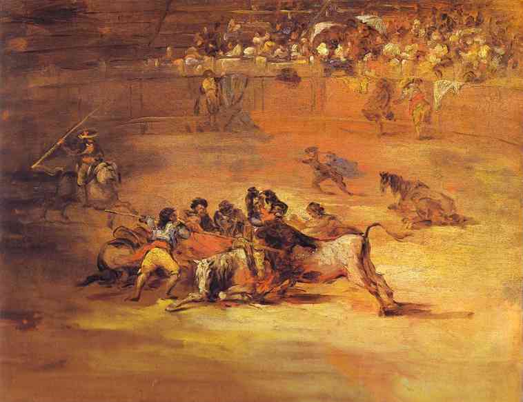 scene of bullfight